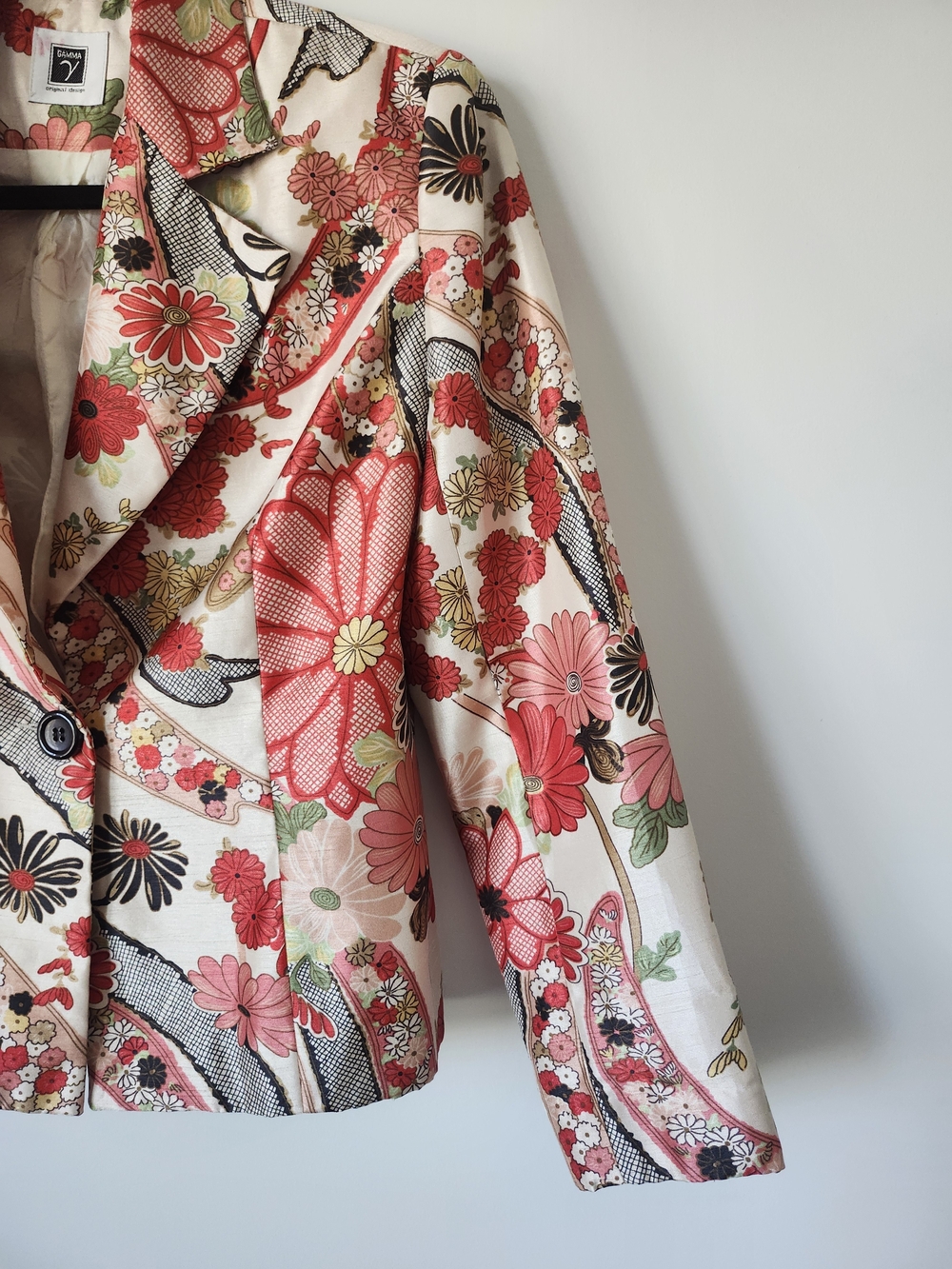 70's Style Floral Patterned Blazer Jacket - Picture 4 of 8